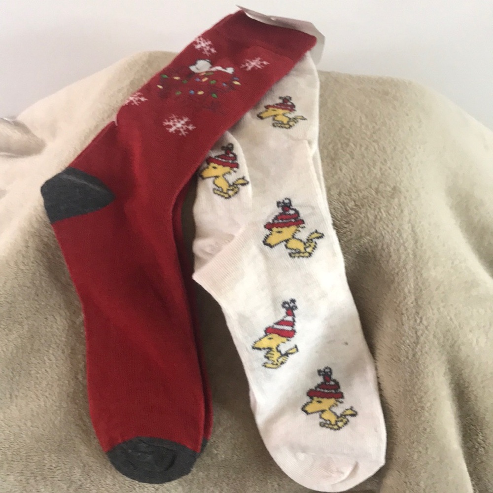 Festive Red and White Socks